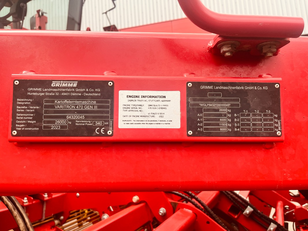 GRIMME VARITRON 470 GEN III RS Twin-sep - detail