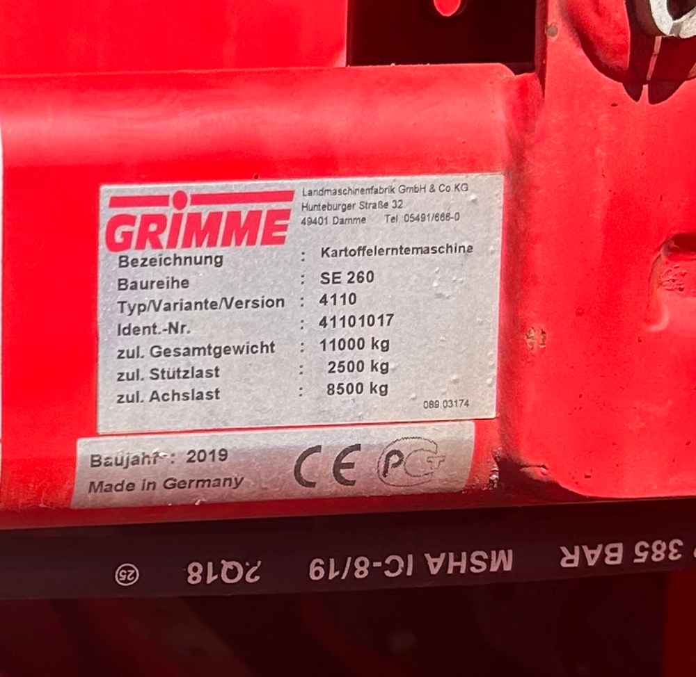 GRIMME SE 260 UB - detail