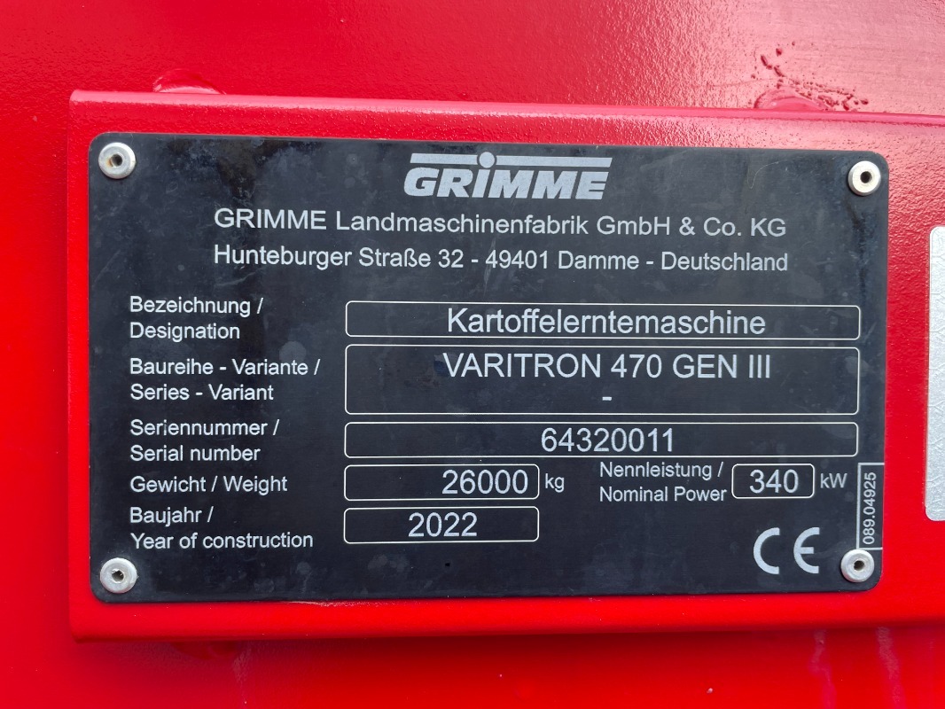 GRIMME VARITRON 470 MS GEN III - detail