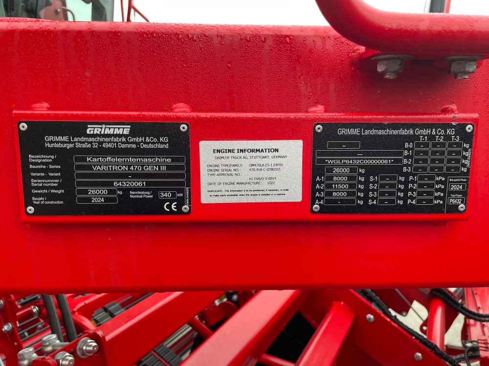 GRIMME VARITRON 470 GEN III RS vario - machinePlate