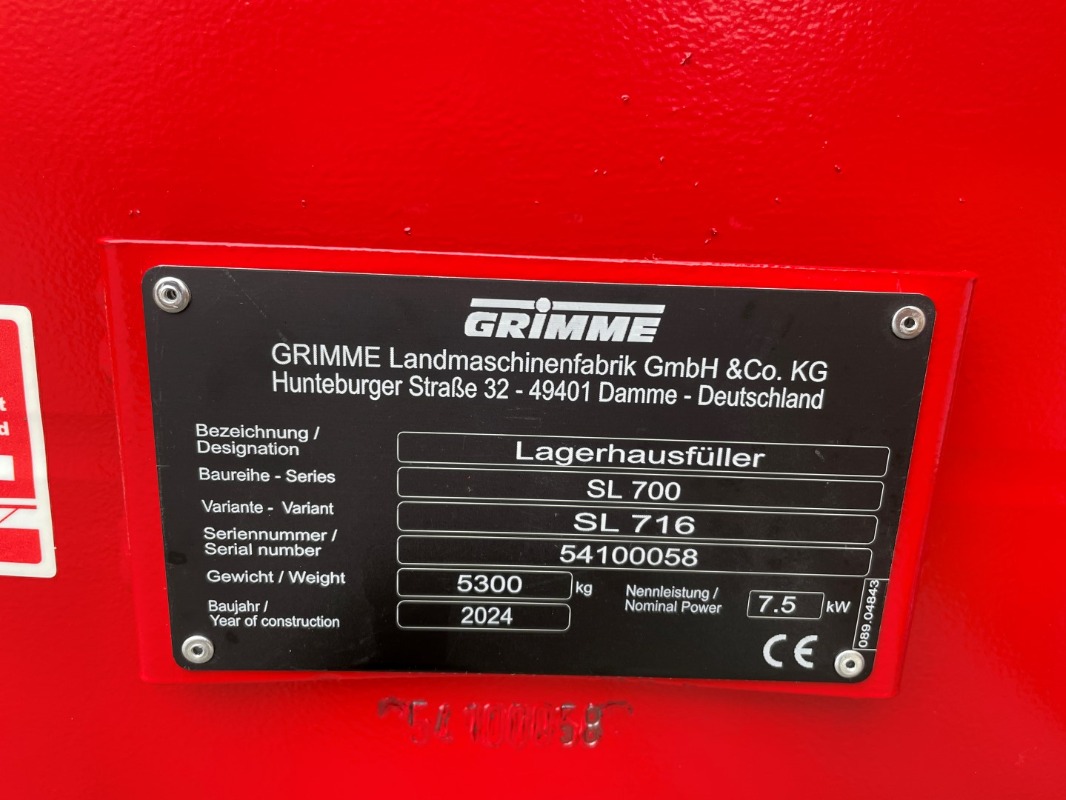 GRIMME SL 716 - Rental - detail
