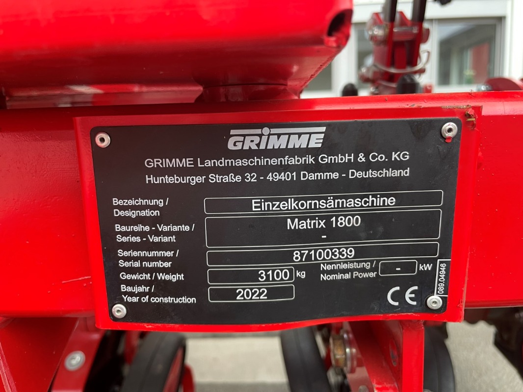 GRIMME MATRIX 1800 - detail