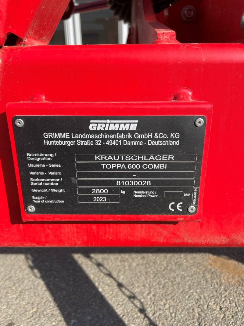 GRIMME TOPPA 600 COMBI - detail
