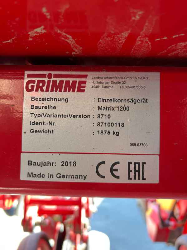 GRIMME MATRIX 1200 - detail